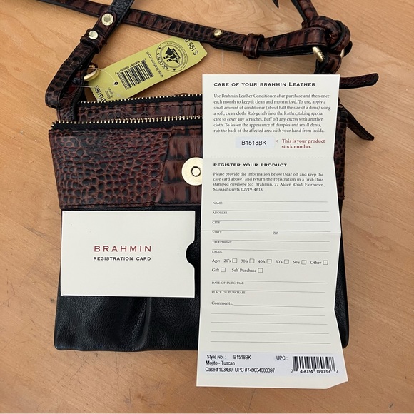 Brahmin Bags Nwt Brahmin Mojito Tuscan Leather Crossbody Organizer